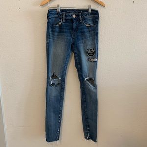 American eagle outfitters / jeans with patches